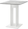 [en.casa] Küchentisch 'Lindesnes' 65 x 65 x 78 cm Säulentisch Quadratisch Esszimmertisch aus Spanplatte Speisetisch Tisch Weiß/Beton-Optik
