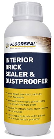 Interior Brick Sealer & Dustproofer - Seal, Dustproof & Protect Interior Brick & Masonry (1 Litre)