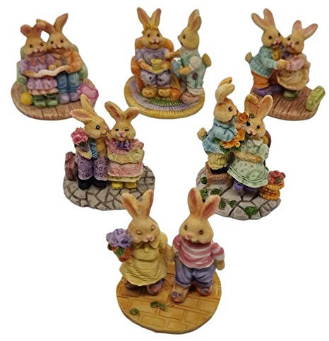 6 Hasenfiguren als Osterdeko - Osterdeko 2021