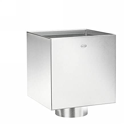 Titanzink Flachdach-Wasserfangkasten kubisch mit Zulauf kubisch DN75