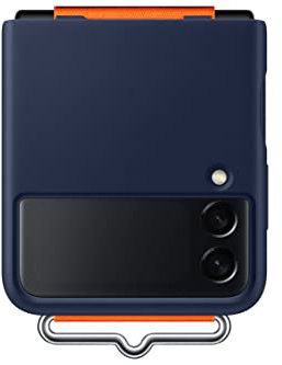 Samsung Galaxy Z Flip3 Silicone Cover with Strap - Official Samsung Case - Navy