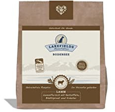 Lakefields Premium Hundefutter trocken | Lamm 68% | 1kg | Getreidefreies Trockenfutter für kleine Hunde | Extra kleine Kroketten | Zucchini, Äpfel & Spinat | Zutaten in Lebensmittelqualität