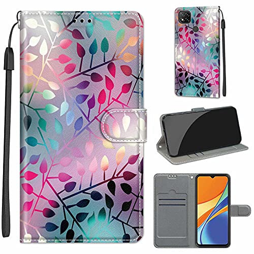 TOMYOU Etui Coque pour Xiaomi Redmi 9C, Pochette Protection Etui Housse Premium en Cuir PU, avec Fermeture Magnétique Compatible pour Xiaomi Redmi 9C (6,53 Pouces)