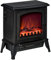 HOMCOM Chimenea Eléctrica 1000/2000W Chimenea Decorativa de Pie con Efecto de Llama Termostato Ajustable y Protección contra Sobrecalentamiento para Salas 20-25 m² 36,5x24x45,5 cm Negro