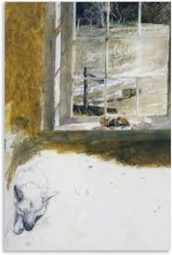 ZZYGGN GMGSW Andrew Wyeth Poster《Und täglich grüßt das Murmeltier》Leinwand Wandkunst Andrew Wyeth Drucke Andrew Wyeth Malerei für Wohnzimmer Wanddekoration Bild 50x75cm Kein Rahmen