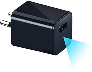 KAGMY Telecamera per caricabatterie CA per USB di sicurezza mini, telecamera per caricabatterie per registrazione video di sorveglianza con rilevamento del movimento per interni