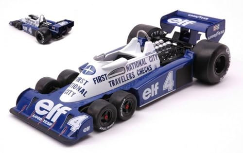 Compatibile con 1977 Tyrrell P34 Nº4 Depailler GP F1 Belgio 1:24 IXO Models 24F002