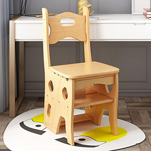 Leiter-Stuhl-Tritthocker Faltbare Küchenstufe Holz-Mehrzweck-Treppenstuhl Bücherregal-Display-Regale Klappleiter-Hocker