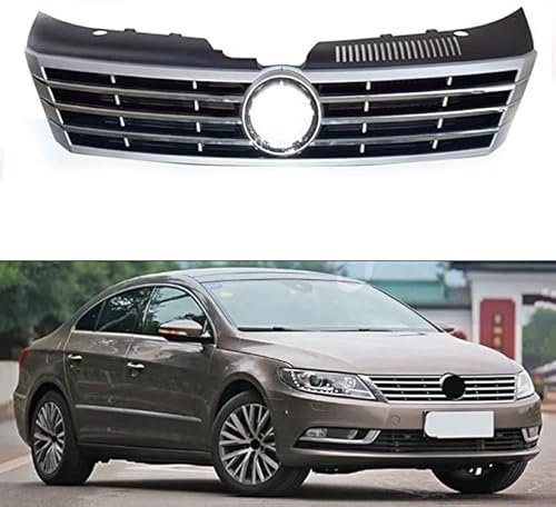 buhb Auto Kühlergrill für Volkswagen Vw Passat CC 2013-2017, vorderer Stoßstangengrill, Auto Front Center Kühlergrills Frontstoßstange Mesh Grille Air Vent Grillblech Autozubehör