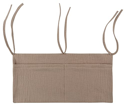 ISAKEN Betttasche Spielzeugtasche Babybett Aufbewahrungstasche, Hängen Aufbewahrungsbeutel Babybett Veranstalter, Baby Betttasche Krippe, Zum Aufbewahren von für Spielzeug, Kleidung, Windeln