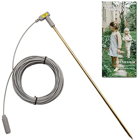 Mokikuba, Erdungsstab mit 12 m Draht, verbindet deinen Körper mit der Erde, ideal in Kombination mit Erdungsblatt, Erdungsmatte, Kissenbezug oder Pad (Kupfer)