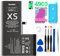 EFaith Batterie pour iPhone XS 4900mAh Batterie de Remplacement Haute capacité 0 Cycle avec Kits d'outils de réparation Professionnels et adhésif pour modèle A1920, A2097, A2098, A2099, A2100