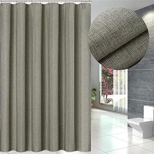Lifup Rideau de Douche Anti-Moisissure, Imperméable en Polyester Avec Crochets pour Baignoire et Cabine de Douche - Gris 100 x 200 cm