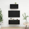 SKM 2 pièces. Ensemble meuble TV en bois noir Poids : 22,32 kg 3078805