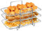 CheurYae Stackable Air Fryer Rack for Ninja Dual Air Fryers, 3-Layer Stainless Steel Dehydrator Racks Air Fryer Accessories Rack for Ninja Oven Microwave Baking Roasting