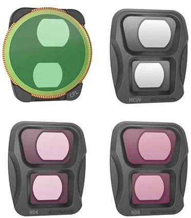 4 Lens Filters Sunnylife for DJI AIR 3 A3-FI688 MCUV CPL ND4 ND8