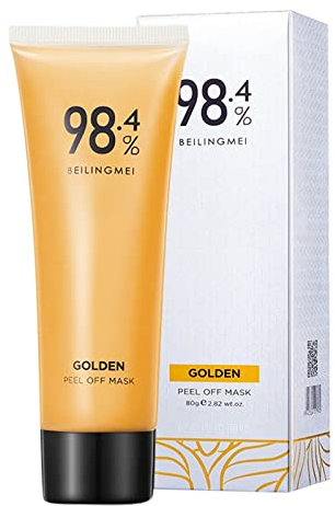 Gold Foil Peel-Off Mask, Goldfolien-Peel-Off-Maske, 98.4% Gold-Gesichtsmaske, Anti-Falten Goldene Abreißmaske, Feuchtigkeitsspendend Straffende Masken (1PC)