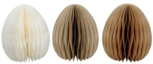 finehomegarden Osterei Waben-Optik Ø13 H15cm 3FB sort. Osterschmuck Papier&Pappe Ostern Deko