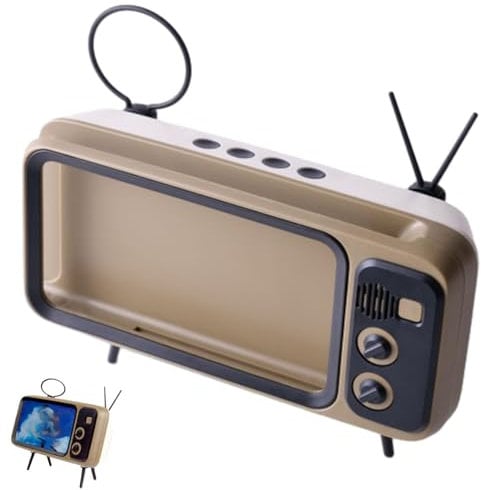 Retro-TV-Telefonständer, tragbarer Universal-TV-Telefonhalter, Telefon-TV-Ständerhalter, Mini-TV-Telefonhalter, Retro-TV-Handyhalter, tragbarer Retro-TV-Telefonhalter, Mini-TV-Handyhalter ( Color : Co