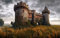 Kinderpuzzle 1000 Teile, Mittelalterliche alte Burg im Dickicht Puzzles 26x38CM