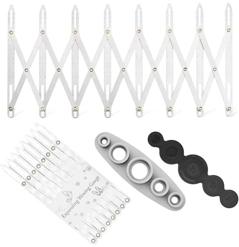 5 Stück Erweiterbare Nählehre Aluminium, Raumteiler Messwerkzeug Abstandshalter mit Knopfführung zum Nähen, Verstellbares Gleiches Lineal Nähmesser für DIY-Nähknöpfe Holzbearbeitung äquidistantes