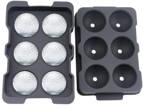 Arrovarp Eiswürfelform Groß Silikon Set | 6 Loch Tablett Golfball Eiswürfelform | Golf-Eiswürfelform, Golfball Eismaschine | Eiswürfel Form In Golfballform