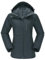 OutPro Skijacke Damen 3 in 1 Winterjacke Wasserdicht Winddicht Funktionsjacke Winterjacke Herausnehmbare Fleece Innenschicht Outdoor Wandern，grau L