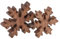 Amago home Holzfiguren Schneeflocke 2er Set Dekofigur 18x18cm Weihnachtsdekoration