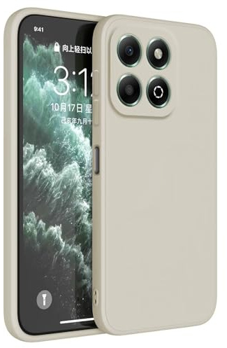 Topme Cover per HONOR X6b (4G) (6.56 Inches) Custodia Case, Protezione Della Pelle Della Custodia in Silicone Tpu - Bianco antico