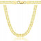 AMAR PRAGNA Gold Damen/Herren Kette 925/585, original geflochten, Breite 6,5 mm, Goldkette- Halskette, vergoldete kette 585- königskette gold, goldschmuck plattenkette 55 cm
