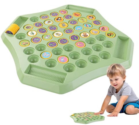 Honhoha Bingo de Animales, Juego de Bingo para niños, Juego de Batalla de ajedrez portátil, Juegos de Mesa para niños, Juguetes educativos de Aprendizaje, Juguetes de Estrategia para niños, niños,