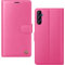 AIMOYU for Samsung Galaxy A25 5G Case, Flip Wallet Leather Phone Case with [4 Card Slots] [Kickstand] [RFID Blocking] Magnetic Protective Shockproof Cover for Samsung A25 Phone Case - Peach Pink