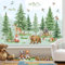 wondever Fenstersticker Frühling Waldtiere Fenster Aufkleber Baum Groß Tiere Bär Fuchs Fensterbilder Fensteraufkleber Anti-Kollision Doppelseitig Glasaufkleber Frühling Sommer Glas Deko