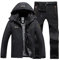 Regalo per Natale Tuta Sci Uomo Set di Giacca da Sci E Pantaloni da Uomo, per Inverno, Inverno, Caldo, Neve, Sci, Impermeabile, Antivento Tuta da Sci Uomo Completa (BK1, XL)