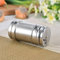 Pratico porta sale e pepe in acciaio inox con fori regolabili, perfetto per cucina o uso in viaggio (S)
