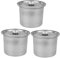 Alipis 6 Piezas caja de helado de acero inoxidable envases de helado reutilizables contenedor de helado recipientes para helado casero guardián de almacenamiento para la cocina Silver