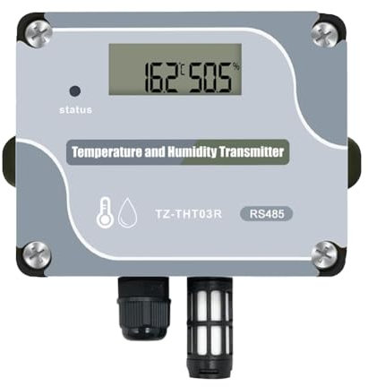 Cpolebev RS485 Temperatur-Feuchtigkeitssensor Modbus RTU Temperatursensor Digitaler Industrieller Temperatur- und Feuchtigkeitstransmitter Zur Wandmontage