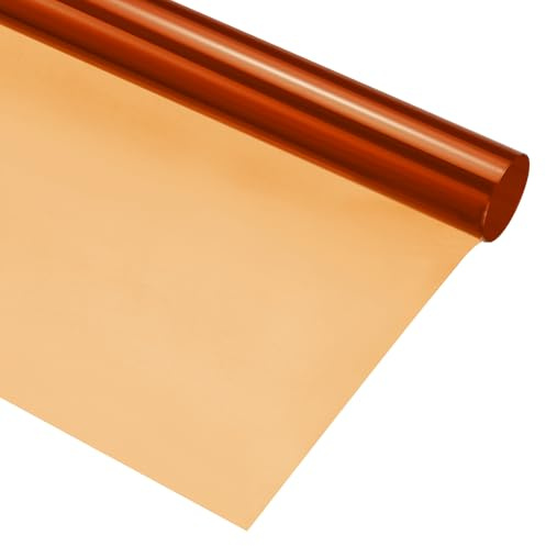 sourcing map Lighting Gel Filter 15.7x19.7 Inch Dark Orange Color Correction Sheet for Photo Studio Red Head Light, Pack of 2