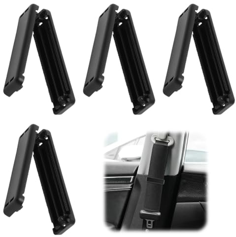4 Pièces Pince Ceinture de Sécurité Voiture, Boucle Ceinture Voiture