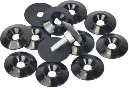 Hawkeng 6mm (M6) Countersunk Nylon Cup Washers in Black – 25PCS