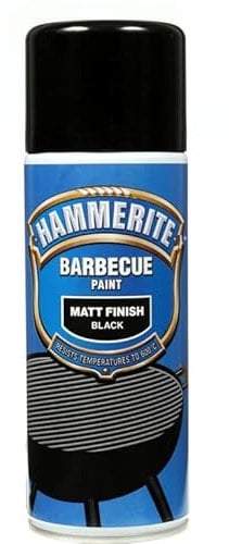 Hammerite 400ml Aerosol BBQ Spray Paint Matt Black