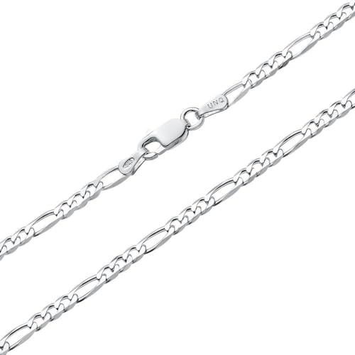 925 Silberkette: Figarokette Silber 3,5mm breit FK0035 (Länge: 40cm)
