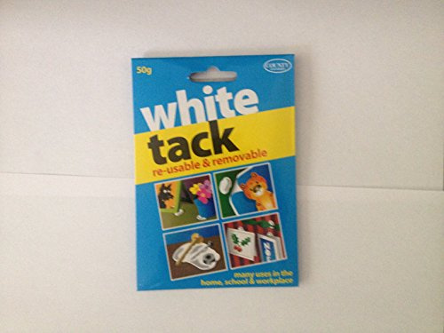 50g WHITE TACK - REUSABLE & REMOVEABLE PACK OF 2...
