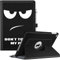 FINTIE Custodia Compatibile con iPad 9.7 Pollici 2018 2017 / iPad Air 2a / 1a - Girevole 360 Gradi di Rotazione Cover Protettiva Case con Auto Sveglia/Sonno, Don't Touch