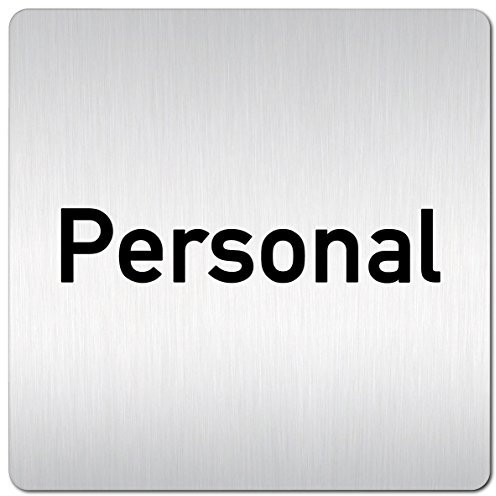 Türschilder24 XXL Schild - Türschild (B) • 125 x 125 mm • Personal WC Toilette • 1,5 mm Aluminium Vollmaterial • 100% Made in Germany (Personal)
