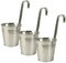 K7plus 3er Set Hängetöpfe Zink Balkon Blumentopf hängend Balkontopf Pflanztopf zum hängen aus Metall in verschiedenen Sommerfarben (3 x Silber)