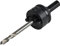Starrett A2E Hole Saws Arbor - 32-159mm Quick Hitch Screw Thread Hex Shank Arbor with 6.35mm High-Speed Steel Pilot Drill - Quick Change Mandrel