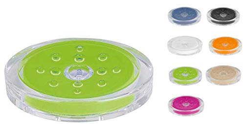 Spirella Seifenschale Steinoptik dekorative Badausstattung Seifenablage Maße: 13 x 10 x 3 cm - Grün