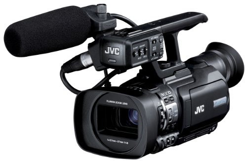 JVC GY-HM150E Videocamera Professionale (FHD SDXC 10xZoom) 2.7 pollici LCD, Nero