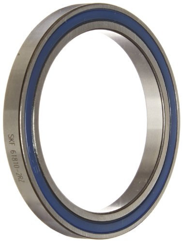SKF 61810-2RZ 070 LB Static Load, 1, 400 LB Dynamic Load, 65 MM OD, 7 MM OAW, Double Seal 1 Row, Series 61810, Thin Section Ball Bearing: 50 BORE Dia